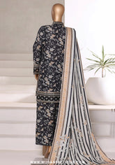 Sadabahar Malika Stitched Embroidered Khaddar Collection - 2025 (BLACK)
